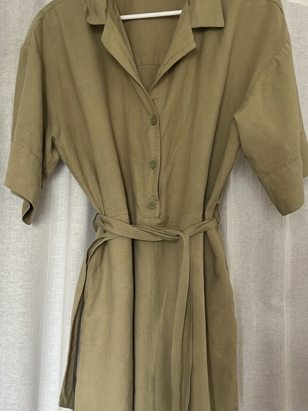 Rhythm Green Linen Shorts Romper AUS/EU 10